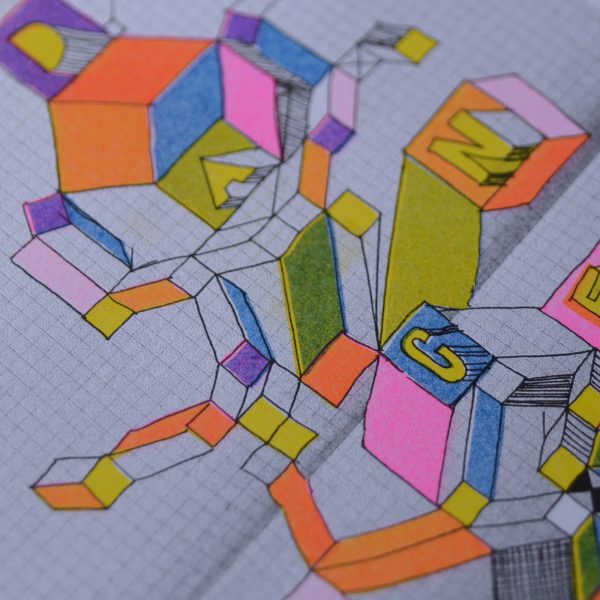 Morag Myerscough risograph by Unseen Sketchbooks