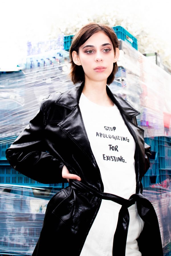 T-Shirt by Milk 'Stop Apologising for Existing' with Eve Smiski