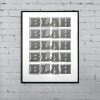 BLAH BLAH BLAH hand screen print