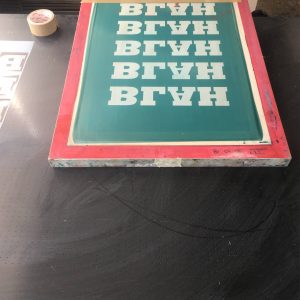 BLAH BLAH BLAH hand screen print