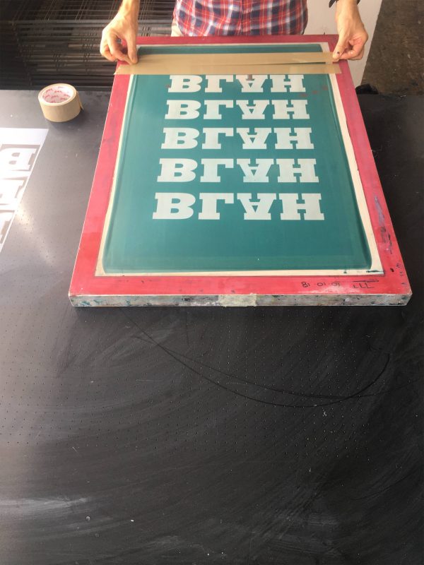 BLAH BLAH BLAH hand screen print