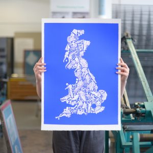 Leisure Great Britain screen print by George Hardie