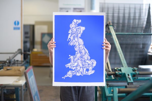 Leisure Great Britain screen print by George Hardie