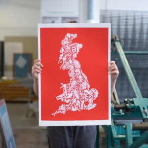 Leisure Great Britain screen print by George Hardie