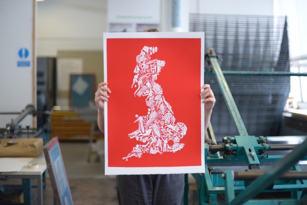 Leisure Great Britain screen print by George Hardie