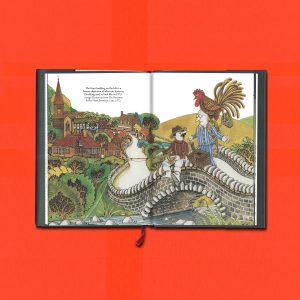 Spread from the Ditchling Fable Book by John Vernon Lord, published in collaboration with Ditchling Museum of Art + Craft.