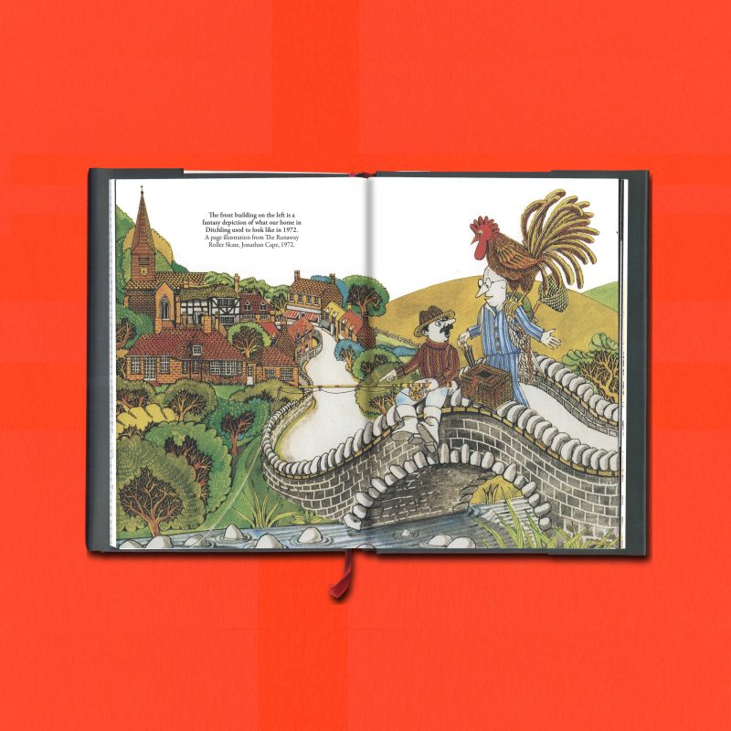 Spread from the Ditchling Fable Book by John Vernon Lord, published in collaboration with Ditchling Museum of Art + Craft.